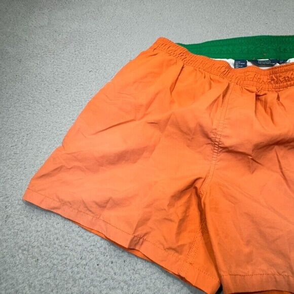 Vintage Polo Ralph Lauren Shorts Men Extra Large Orange Pony Swim Trunks Surf - Picture 10 of 16